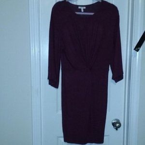 Maurices Large Burgundy 3/4 Sleeve Dress